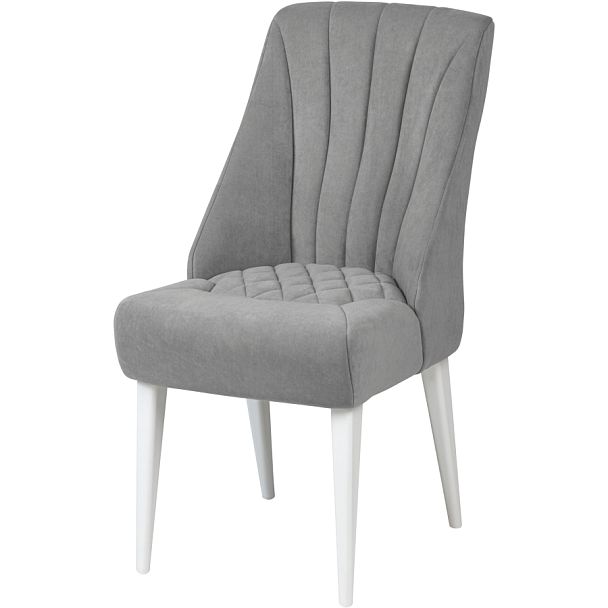 Комплект деревянных мягких стульев Лорелин Белый/Серый велюр, 4 шт. - Вид 1