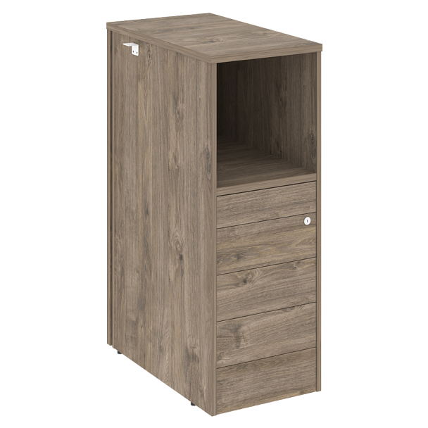 Onix Тумба 5 ящиков TIP-ON завершающая, правая O.R-TV-5 TIP (R) Тиквуд темный 436*767*1185 - Вид 1