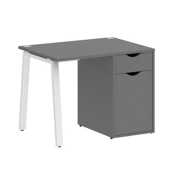 Home Office Стол письменный VR.SP-3-98.1.A Металлик/Белый металл 980*720*750 - Вид 1
