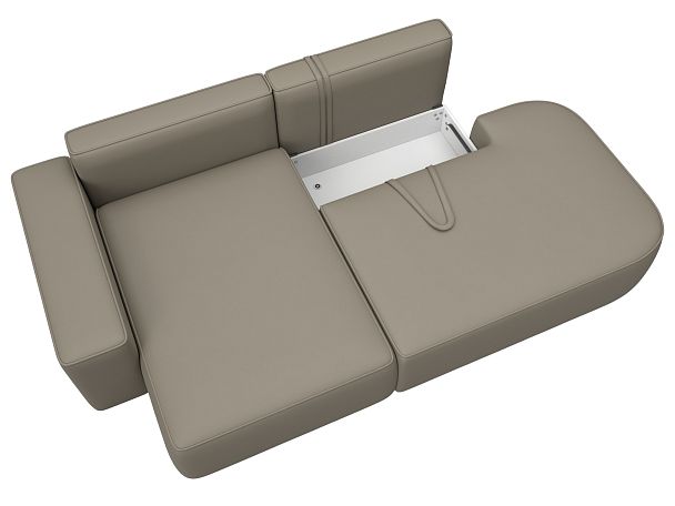 Диван угловой Лига-065 угол левый Экокожа бежевый - Вид 7