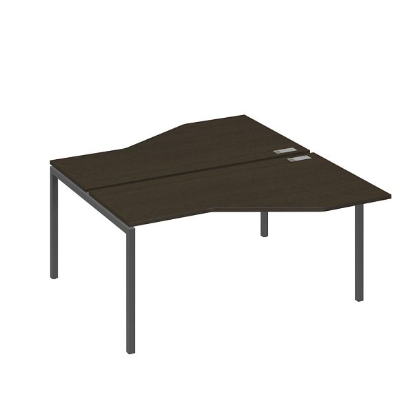Рабочая станция опоры DUE столы Техно (2х160) A4 А4 Б2 188 БП венге / металлокаркас антрацит - Вид 1