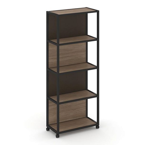 Shelf Mobile Стеллаж 5 уровней 1 секция VR.LT-STK-504.08 Дуб Аризона/Металл Черный/W-25 800*400*2000 - Вид 2