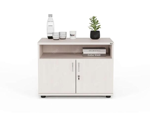 ЛАЙТ / LIGHT RLG018-80x45 Тумба под оргтехнику 80x55x60 Дуб Молочный - Вид 2