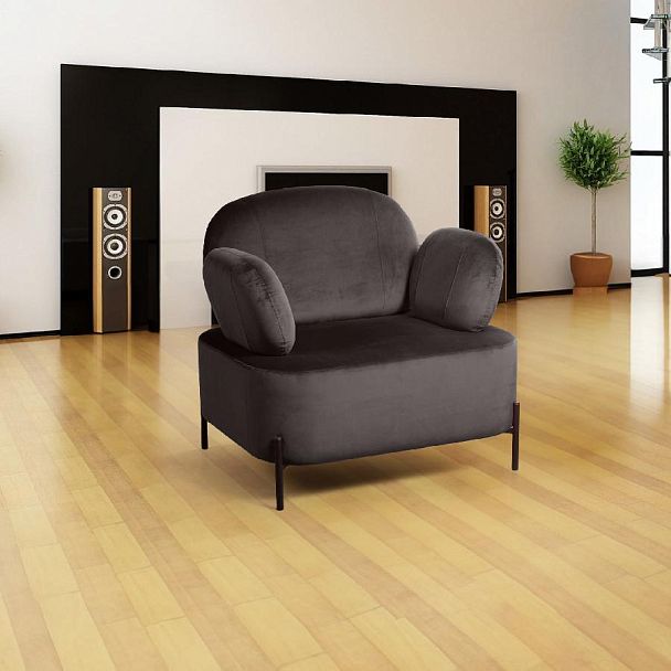 Кресло Dandy, бархат matte 80 серый - Вид 4