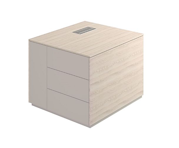 Тумба опорная Atlas 800x900x630 обвязка YN, фасады GS, левая - Вид 1