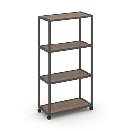 Shelf Mobile Стеллаж 4 уровня 1 секция VR.LT-STK-401.12 Дуб Аризона/Металл Антрацит 1200*400*1523 - Фото предпросмотра