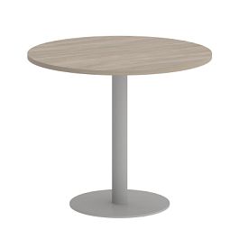 Home Office Стол круглый VR.SP-5-90.1 Дуб аттик/Серый металл 900*900*753 - Фото предпросмотра