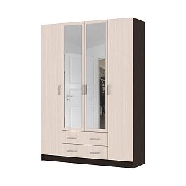 Квадро шкаф 4-х ств (1600*2200*500 мм) венге/дуб белфорд - Фото предпросмотра