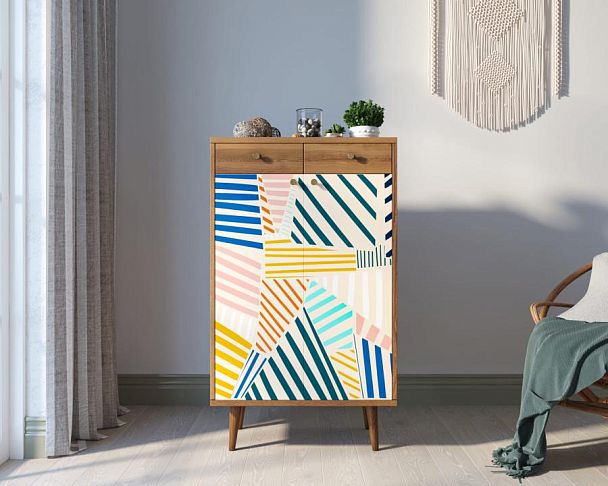 Комод Berber два ящика и дверки 42 принт арт BB46/Print_42 - Вид 4