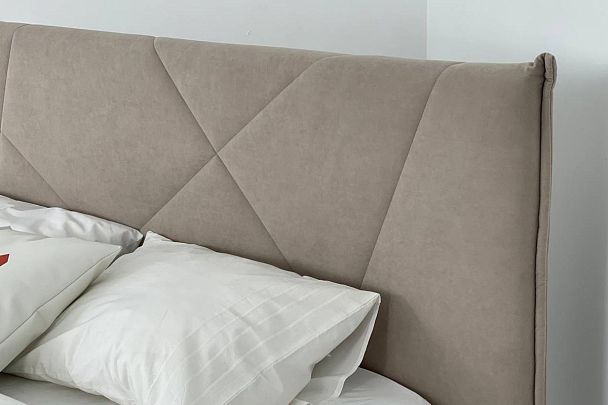 Кровать с основанием Бест 160х200 см ZO.KM1.6-16.2170 капучино (велюр) - Вид 4