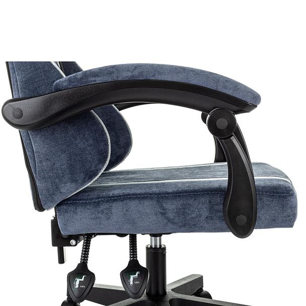 Кресло компьютерное BRABIX ''Shooter GM-123'', 2 подушки, ткань, синее/серое, 533212 - Вид 10