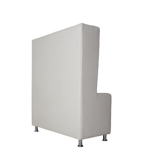 Диван Хонер, экокожа Cometa white, ножки металл хром - Вид 5