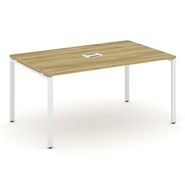 Concept Стол переговорный (1 столешница) CN.PRG-014 Дуб Винченцо/Металл Белый 1580*980*750 - Фото предпросмотра