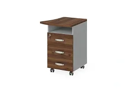 БЕРЛИН / BERLIN Тумба приставная правая 530х600х740 Орех Вармия/Серый - Фото предпросмотра