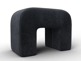 Пуф 008 Велюр серый - Фото предпросмотра