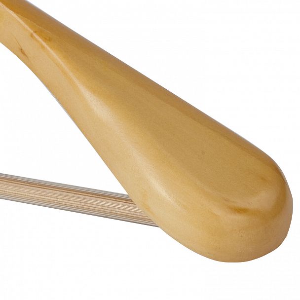 Вешалка-плечики, размер 48-50, деревянная, анатомическая, перекладина, цвет сосна, BRABIX "Люкс", 601163 - Вид 6