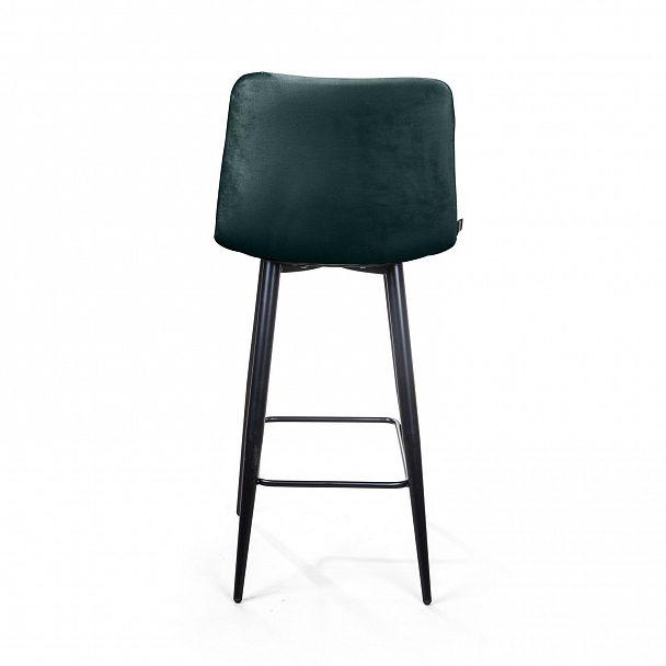 Стул полубарный UNO, бархат зелёный 19/ чёрный конус - Вид 6