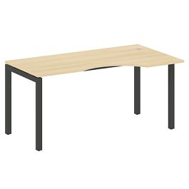 Metal System Quattro Стол криволинейный правый на П-образном м/к 50БП.СА-1 (R) Акация/Антрацит металл 1600*900*750 - Фото предпросмотра