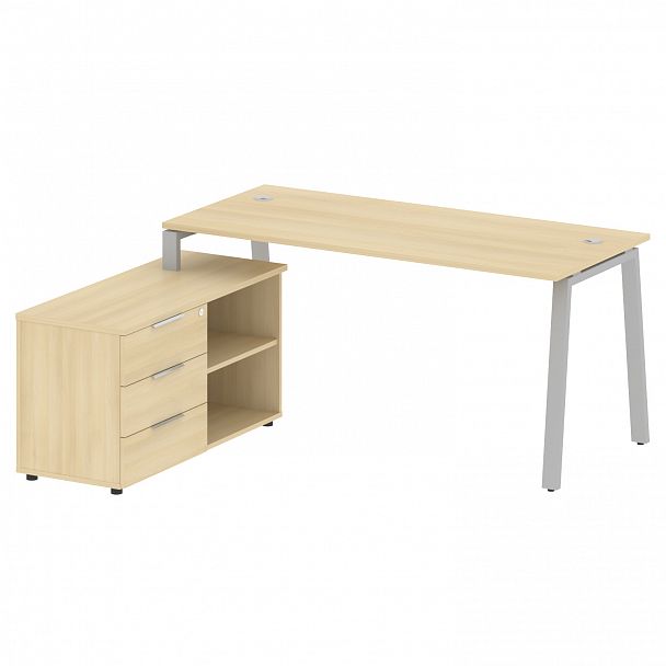 Рабочая станция "Metal System" БА.РС-СТС-2.4 акация/серый - Вид 2