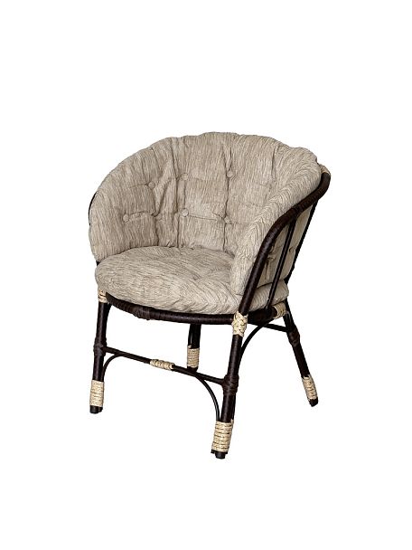 Комплект Багама с диваном и полными бежевыми подушками (полиротанг) - Вид 4