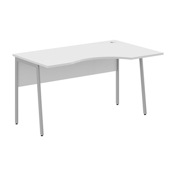 Стол прямой СА-2P(R) Белый/Алюминий 1400х900х755 IMAGO PLUS - Вид 1