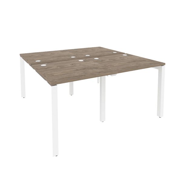 Onix Рабочая станция на П-образном м/к O.MP-D.RS-4.0.8 Тиквуд темный/Белый металл 1560*1635*750 - Вид 1