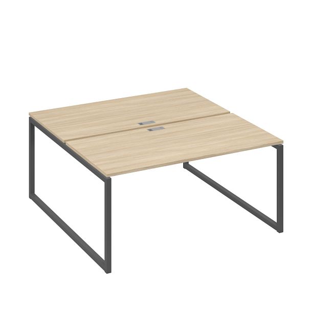 Станция (2х160) рабочая на каркасе QUATTRO A4 А4 Б4 178 БП дуб скандинавский / металлокаркас антрацит - Вид 1