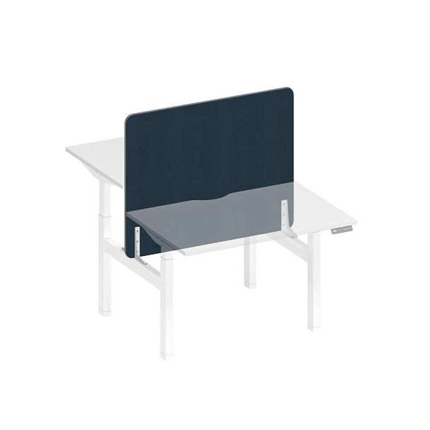 Экран настольный фронтальный тканевый Elevo А2 БГ 445.02 BA40 синий (Bahama Denim) / белый гладкий - Вид 1