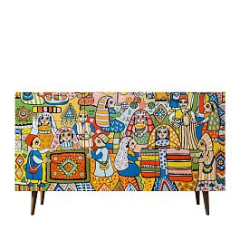 Комод Berber с двумя дверками и ящиками принт 1 арт BB17/Print_01 - Фото предпросмотра