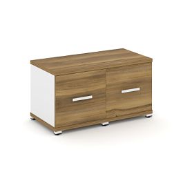 Concept Шкаф 2 узкие секции, 1 ниша CN.STU-123 W Сандал Янтарный/Белый Бриллиант/Металл Белый 836*420*450 - Фото предпросмотра