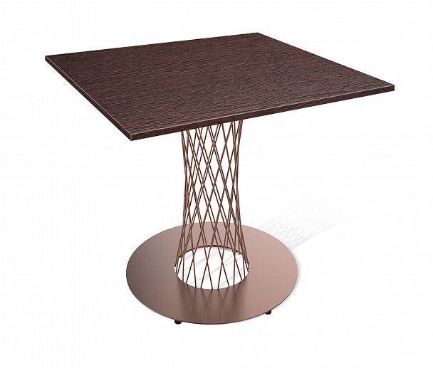 Стол Sheffilton SHT-TU3-1/80/80 ЛДСП венге медный металлик/венге - Вид 1