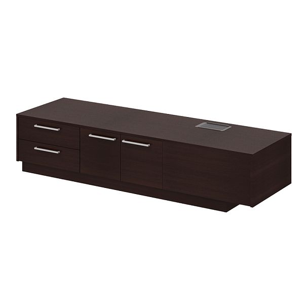 Тумба опорная большая левая "Спикер"  ПК-СПК-ТМО198Х60Л/35-В1-974 темный орех - Вид 1