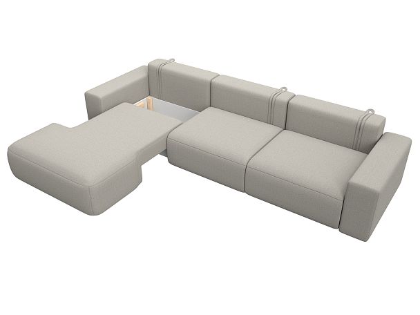 Диван угловой Лига-036 НПБ Классик Лонг левый угол Рогожка бежевый - Вид 7