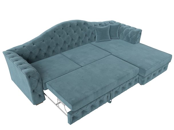 Диван угловой Артис правый угол Велюр бирюзовый - Вид 7