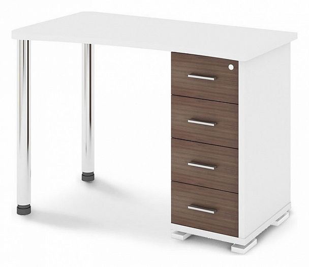 Стол письменный СКМ-50 Белый/Шамони левый - Вид 1