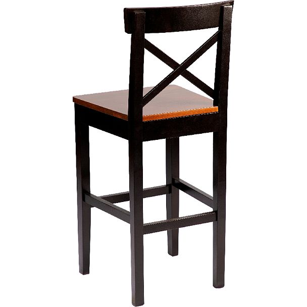 Комплект деревянных полубарных стульев с жестким сиденьем Бергольф Венге/Темный орех, 2 шт. - Вид 5