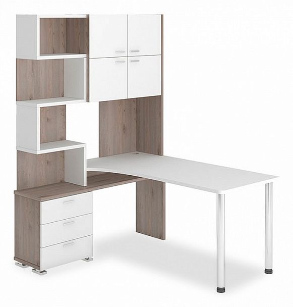 Стол компьютерный Домино нельсон СР-500М/160 Белый/Нельсон левый - Вид 1