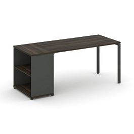 Concept Стол рабочий с опорным стеллажом CN.SP-204 Дуб Мали/Антрацит/Металл Антрацит 2000*720*750 - Фото предпросмотра