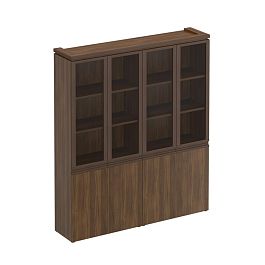 Шкаф для документов со стеклянными дверьми Mark-II МК 360 орех тоскана - Фото предпросмотра