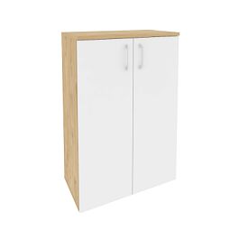 Onix Шкаф средний широкий O.ST-2.3 Тиквуд светлый/Белый бриллиант 800*420*1207 - Фото предпросмотра