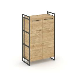 Rift Шкаф 3 ниши широкий RF.SS-31 Тиквуд Светлый/Металл Антрацит 798*396*1286 - Фото предпросмотра