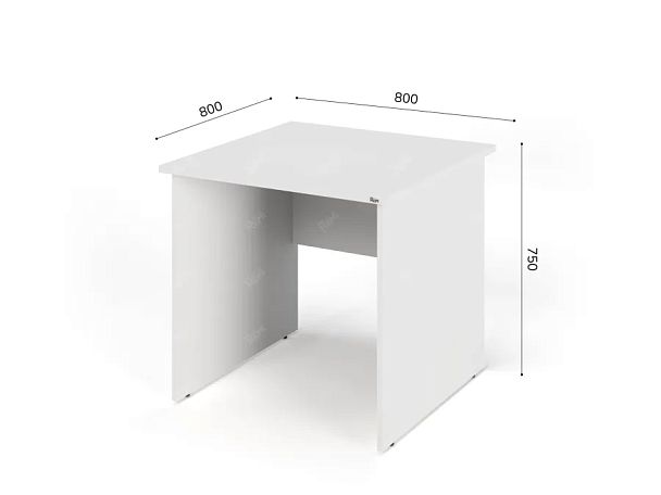 UNITY PС8-08 БЕЛЫЙ Офисный стол прямоугольный Прямой 800х800х750 - Вид 1