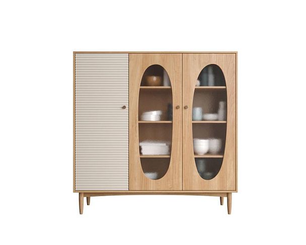 Шкаф трехстворчатый низкий Bubble арт BBL13 - Вид 1