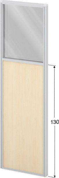 Модуль комбинированный "Мобильные офисные перегородки «Логика»"  ПК-ЛГ-МДК200х60/130С/Д-В1-466 клен - Вид 1