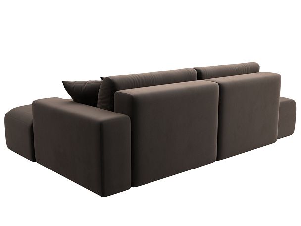 Диван угловой Лига-036 Модерн правый угол Велюр коричневый - Вид 2