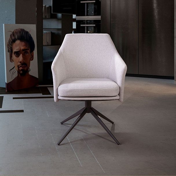 Стул Ben с подлокотниками, светло-серый - Вид 6