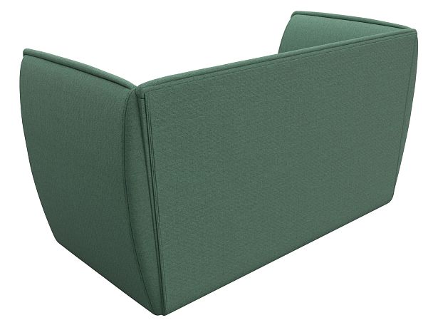 Диван кухонный прямой Бергамо 2-х местный Рогожка зеленый - Вид 6
