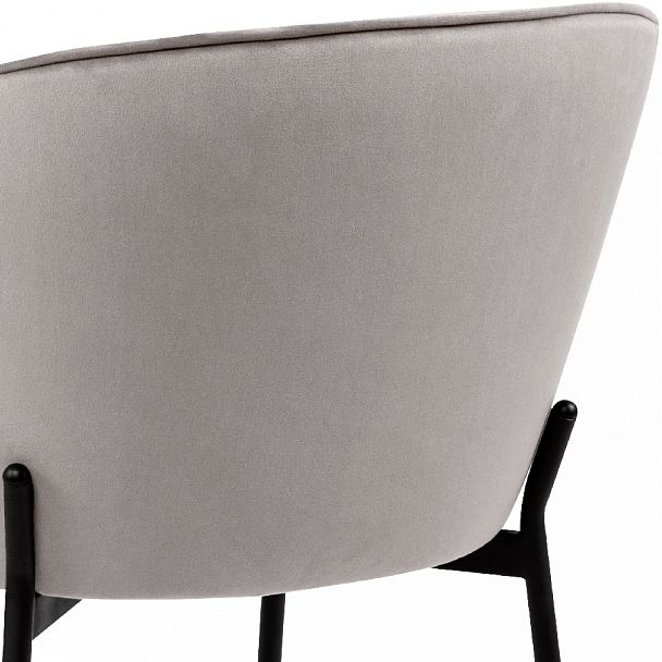 Стул кухонный Миэль светло-серый велюр/черный - Вид 10