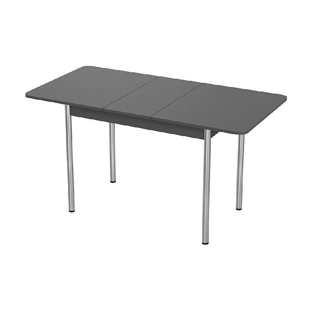 Стол Лион 2 ЛДСП (Подстолье прямое хром(мет)) НЕ ВЫБИРАТЬ Графит - Вид 2