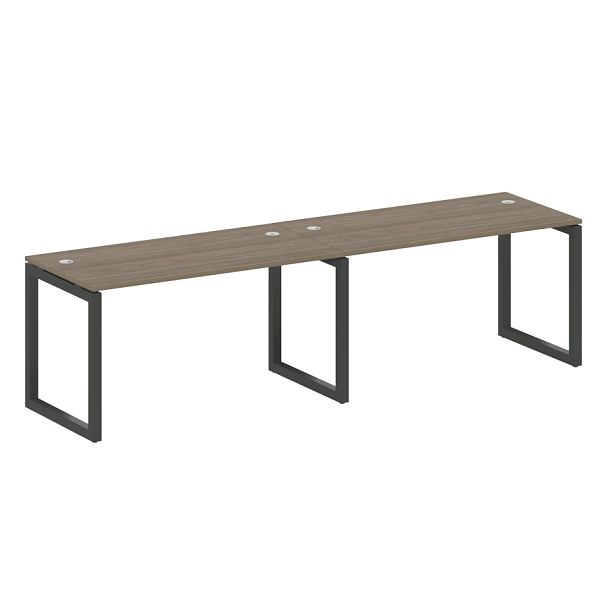 Metal System Quattro Р. ст. на 2 раб. места на О-образном м/к 50БО.СМ-2.3 Вяз/Антрацит металл 2800*720*750 - Вид 1